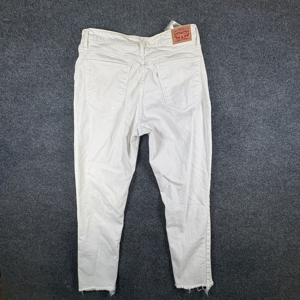 Levi Strauss & Co 721 Skinny Ankle Jeans Womens 33x25.5 White Denim High Rise - Picture 10 of 12